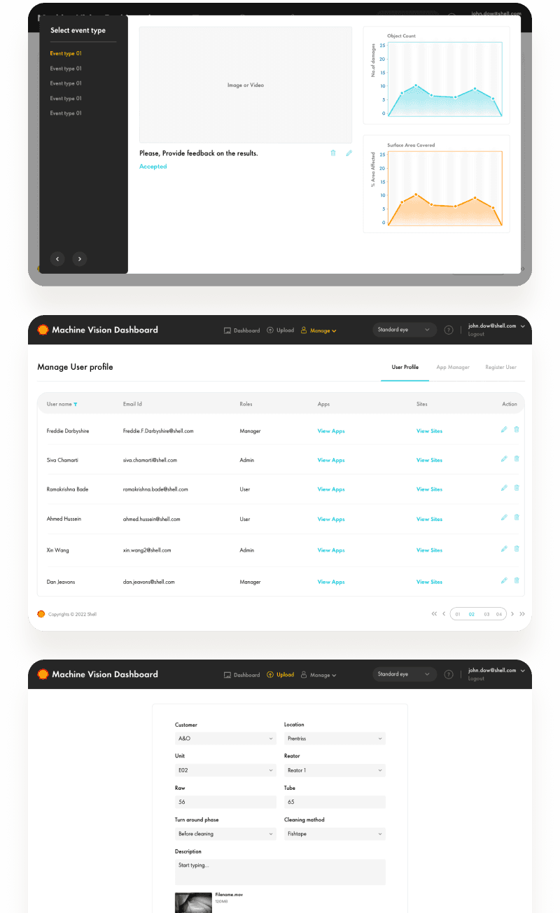 Shell: UI/UX Design for Internal Application designs